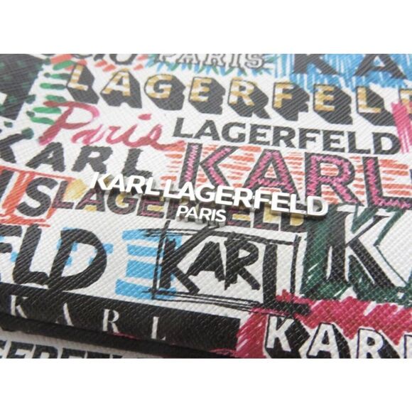 Karl Lagerfeld Paris Graffiti Crossbody/Phone Bag Faux Leather - Picture 3 of 4